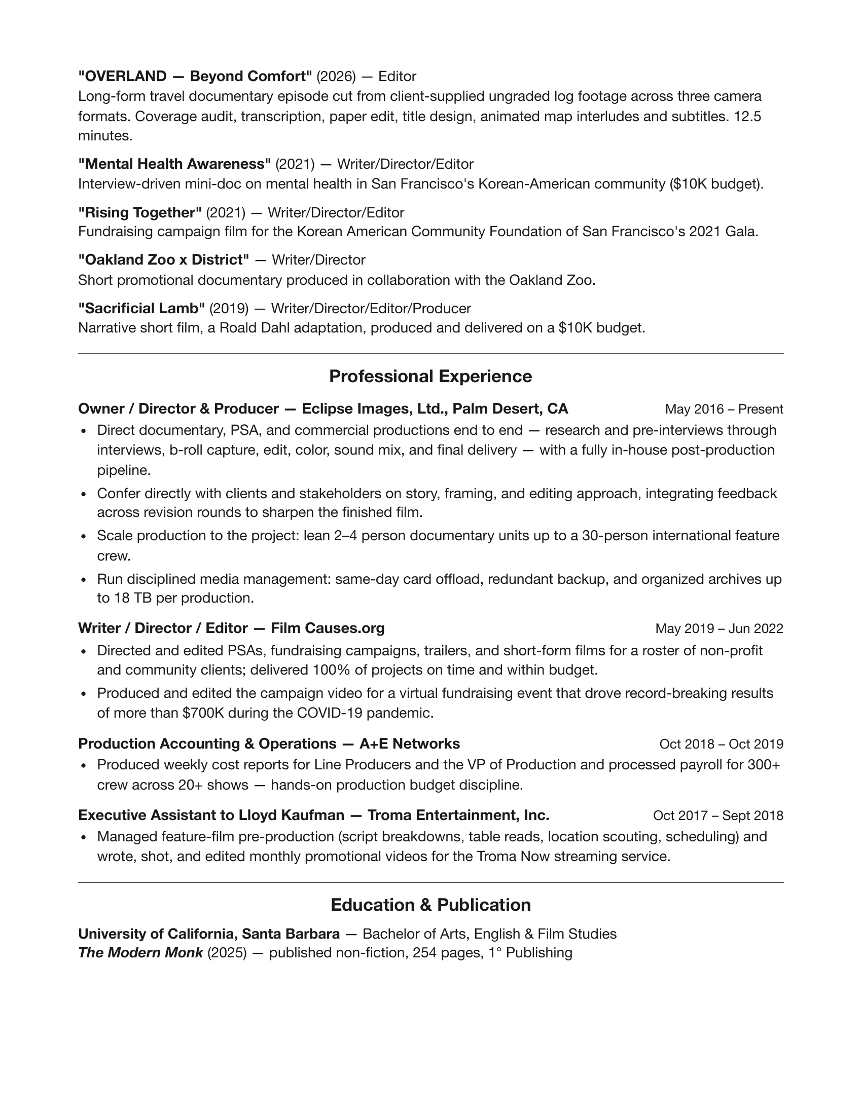 Hayden McComas resume, page 2 of 2